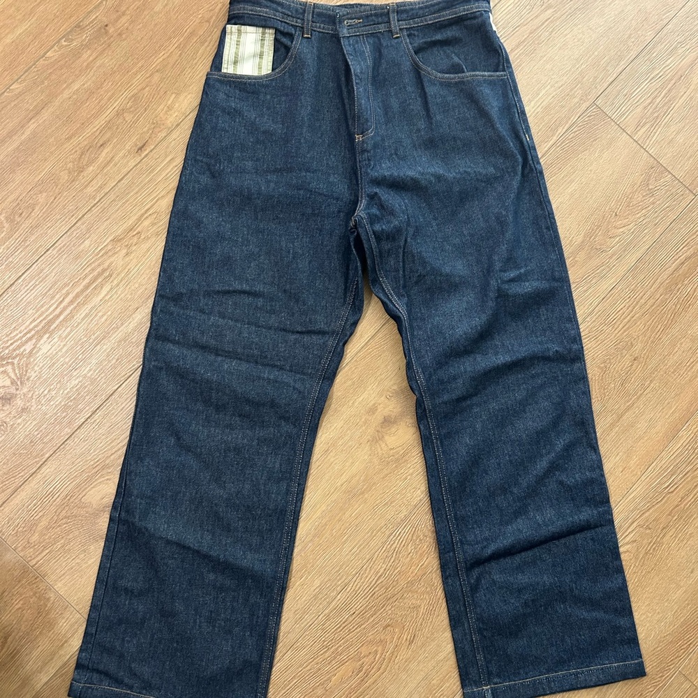 Wales Bonner - Wide-leg patch jeans